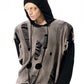 【25s Nov.】Damaged and Dirty Hooded Knitwear