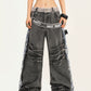 【25s Oct.】Punk Heavy-duty Raw-edge Washed Distressed Jeans
