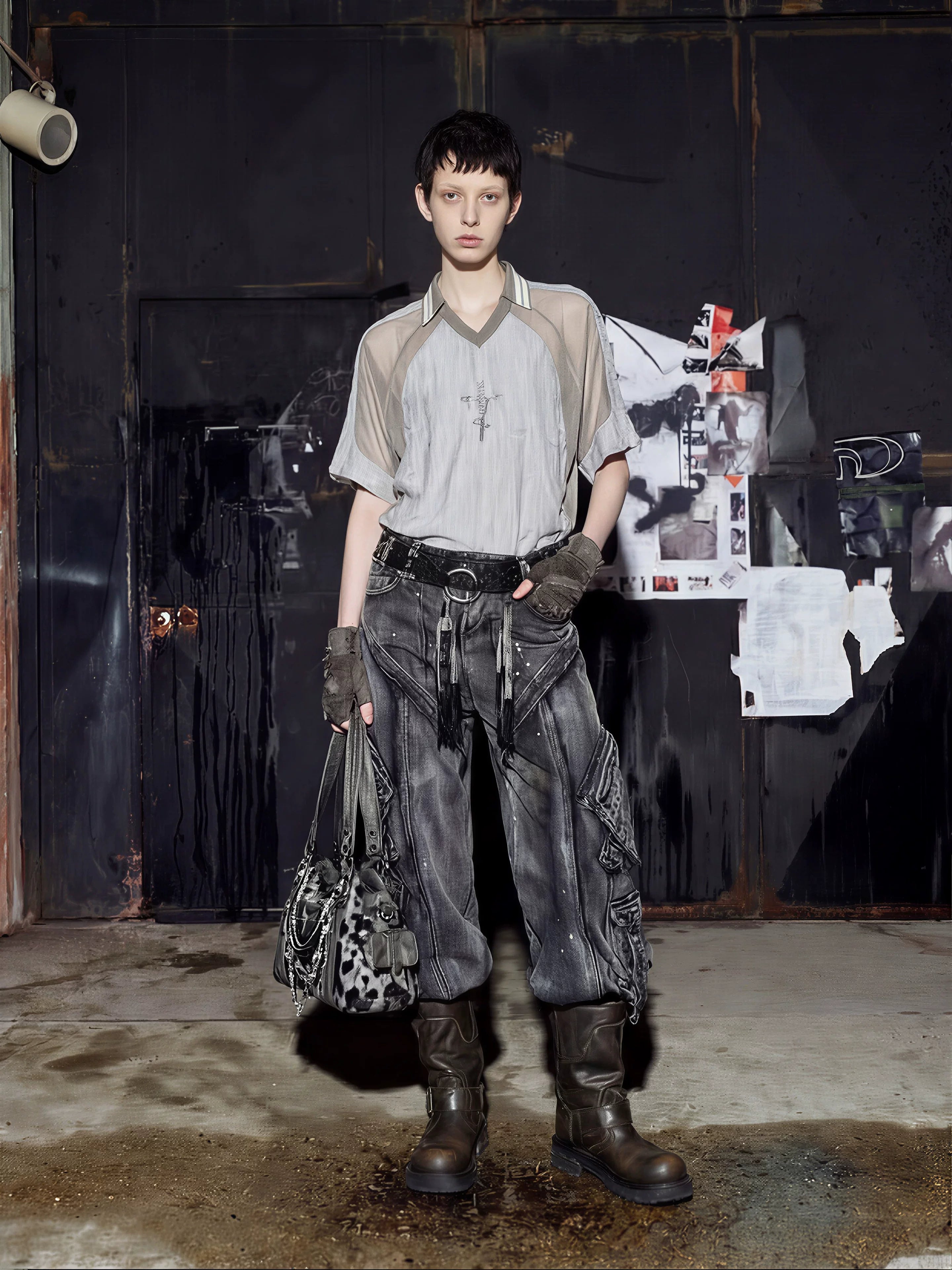 Deconstructed Patchwork Distressed Jersey Tee