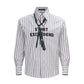 【25s Sep.】Vertical Striped Tie Print Shirt