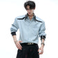 【25s Aug.】Sequined Contrast Lapel Shirt