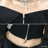 【25s Sep.】Off-the-shoulder Strappy Hottie Waist Shirt