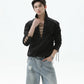【25s Sep.】Deep V-neck Solid Color Tie-string Shirt