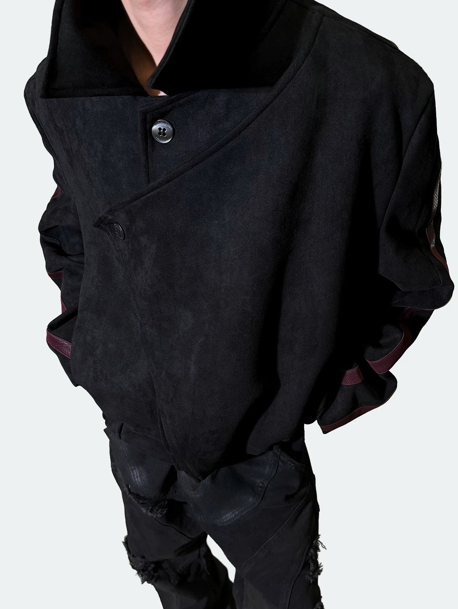 Suvet Spine Studded Suede Jacket
