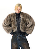 【25s Nov.】Faux Fur and Leather Thickened Cotton Jacket