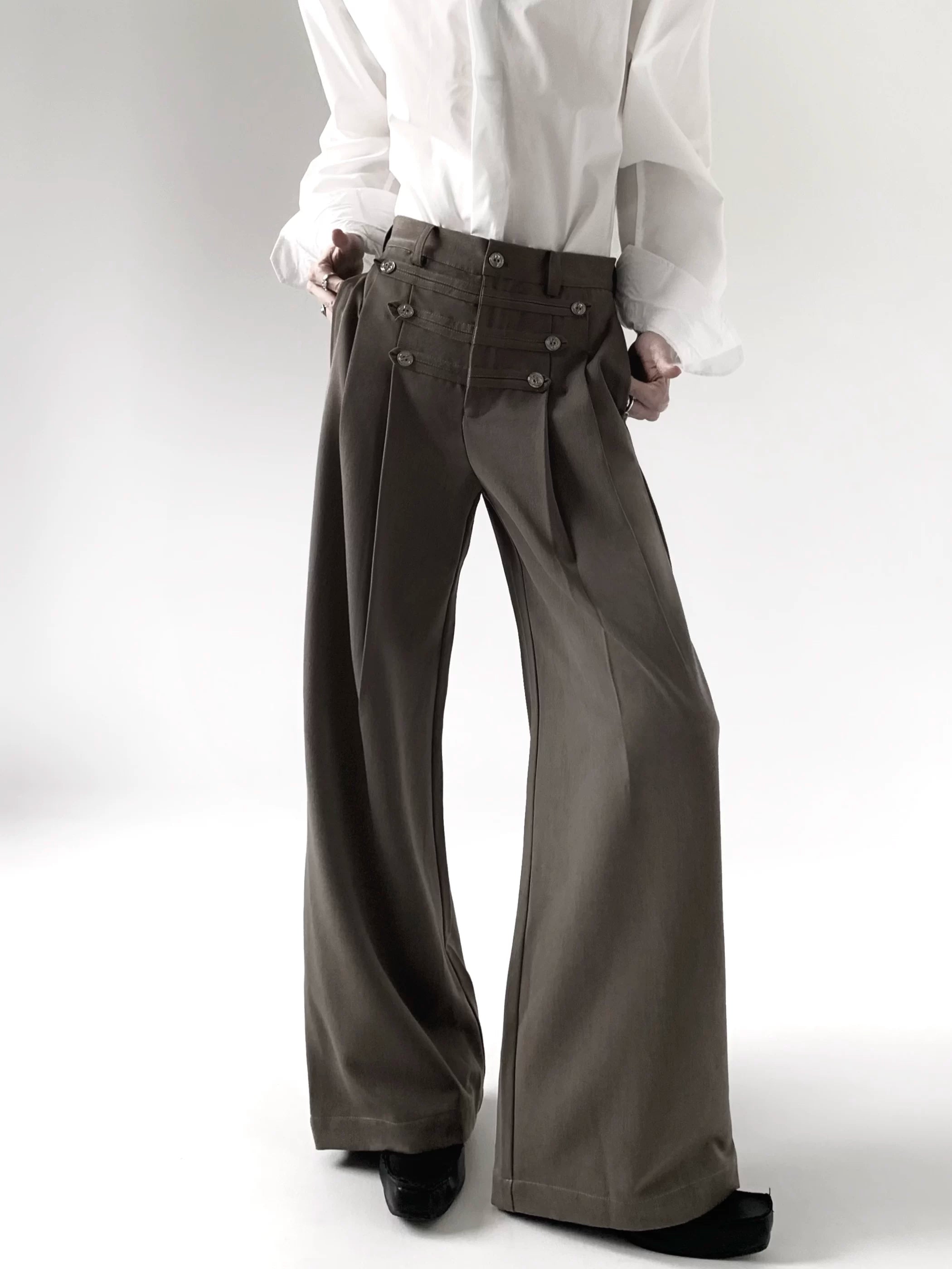 Napoleon Button Detail Trousers
