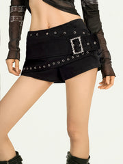【25s Oct.】Studded Punk Low-rise Shorts