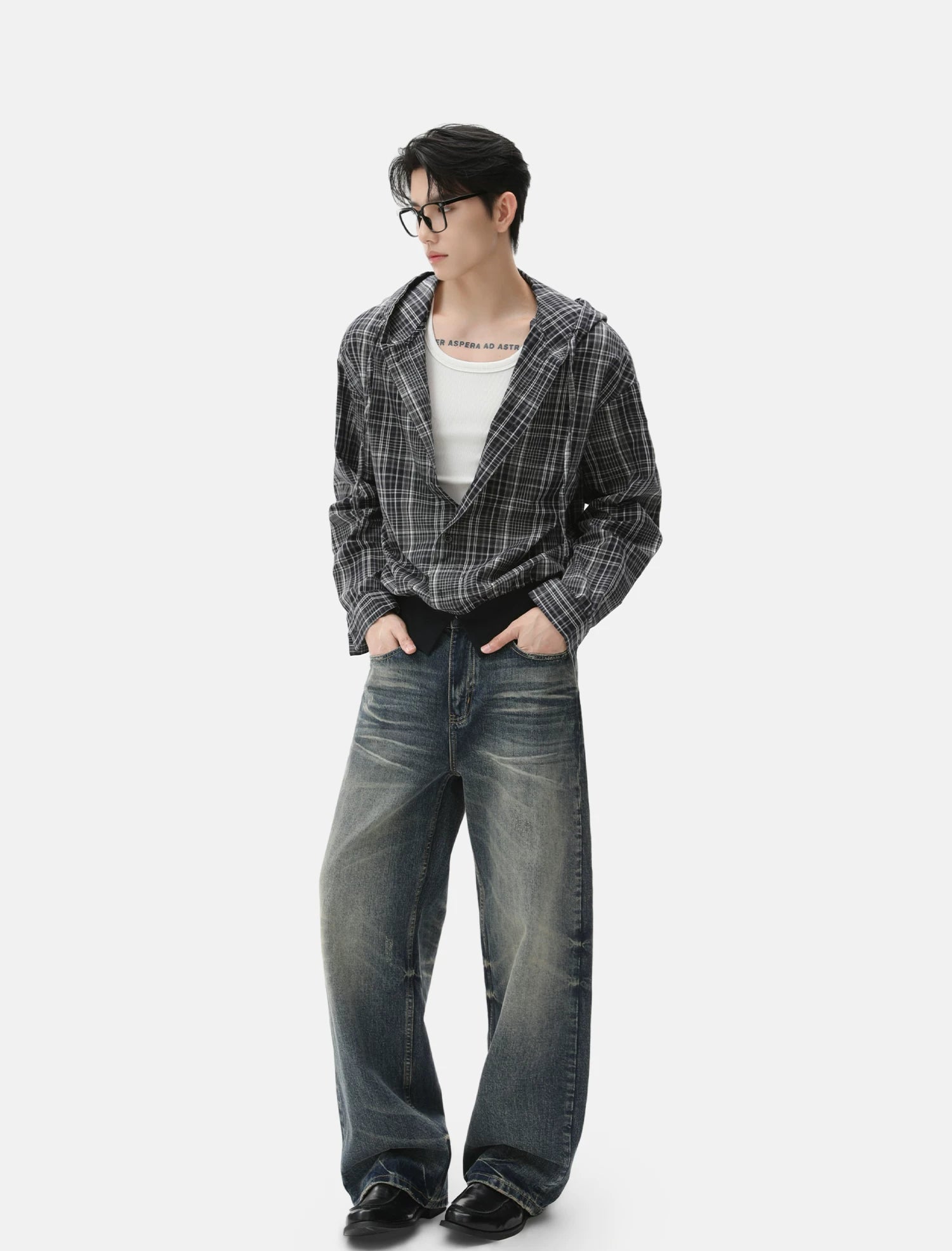 Vintage Plaid Hooded Jacket