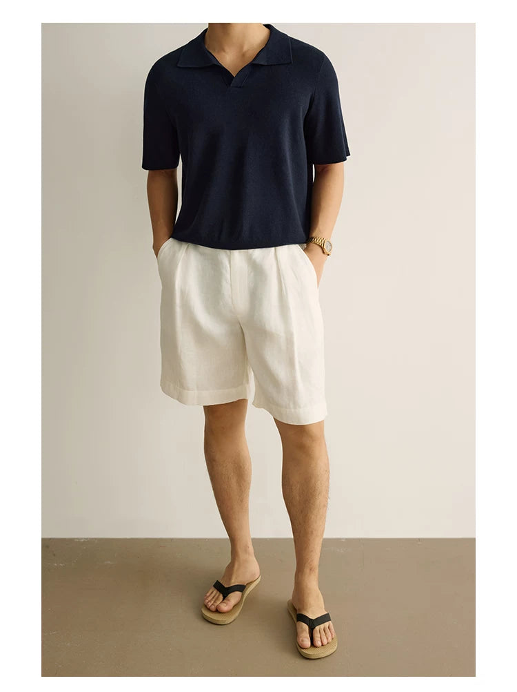 Ice Silk Knit Polo Shirt