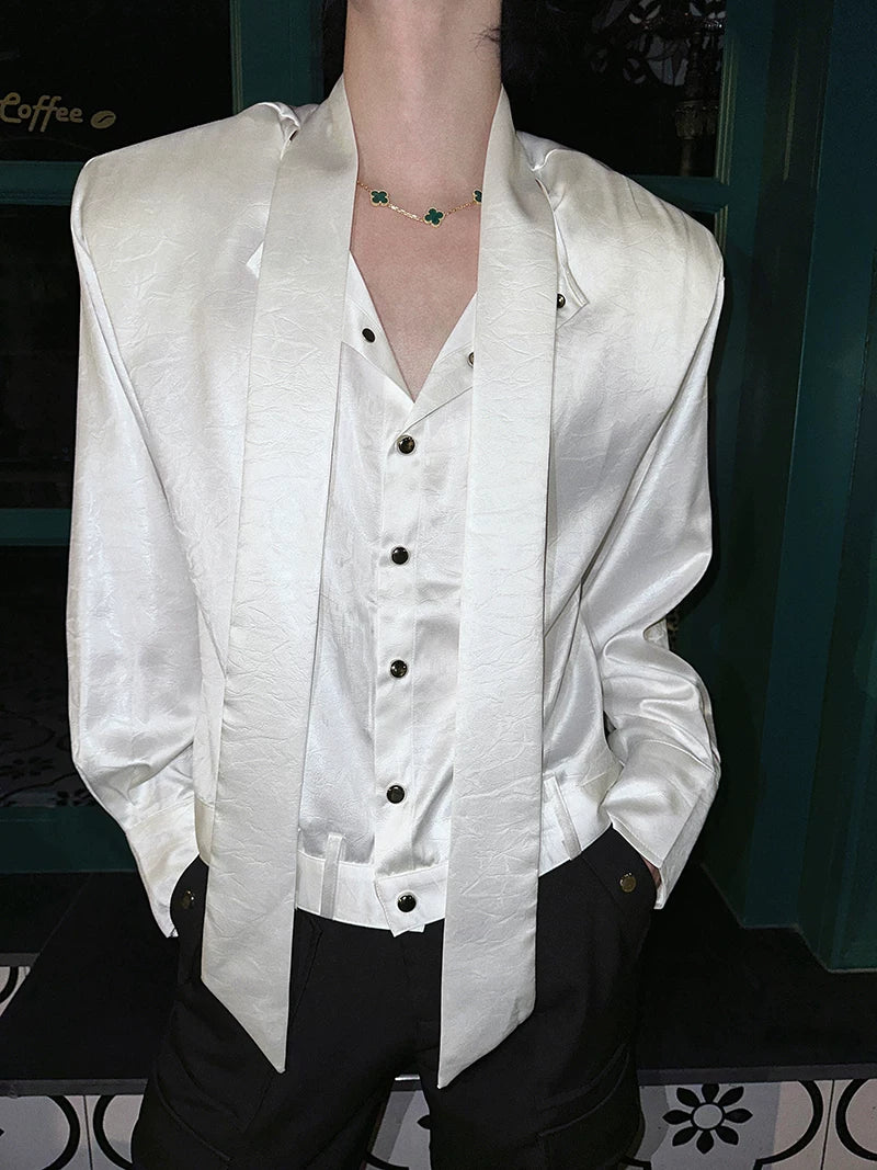 【26s Jan.】Minimal Leather Long-Sleeve Shirt Jacket