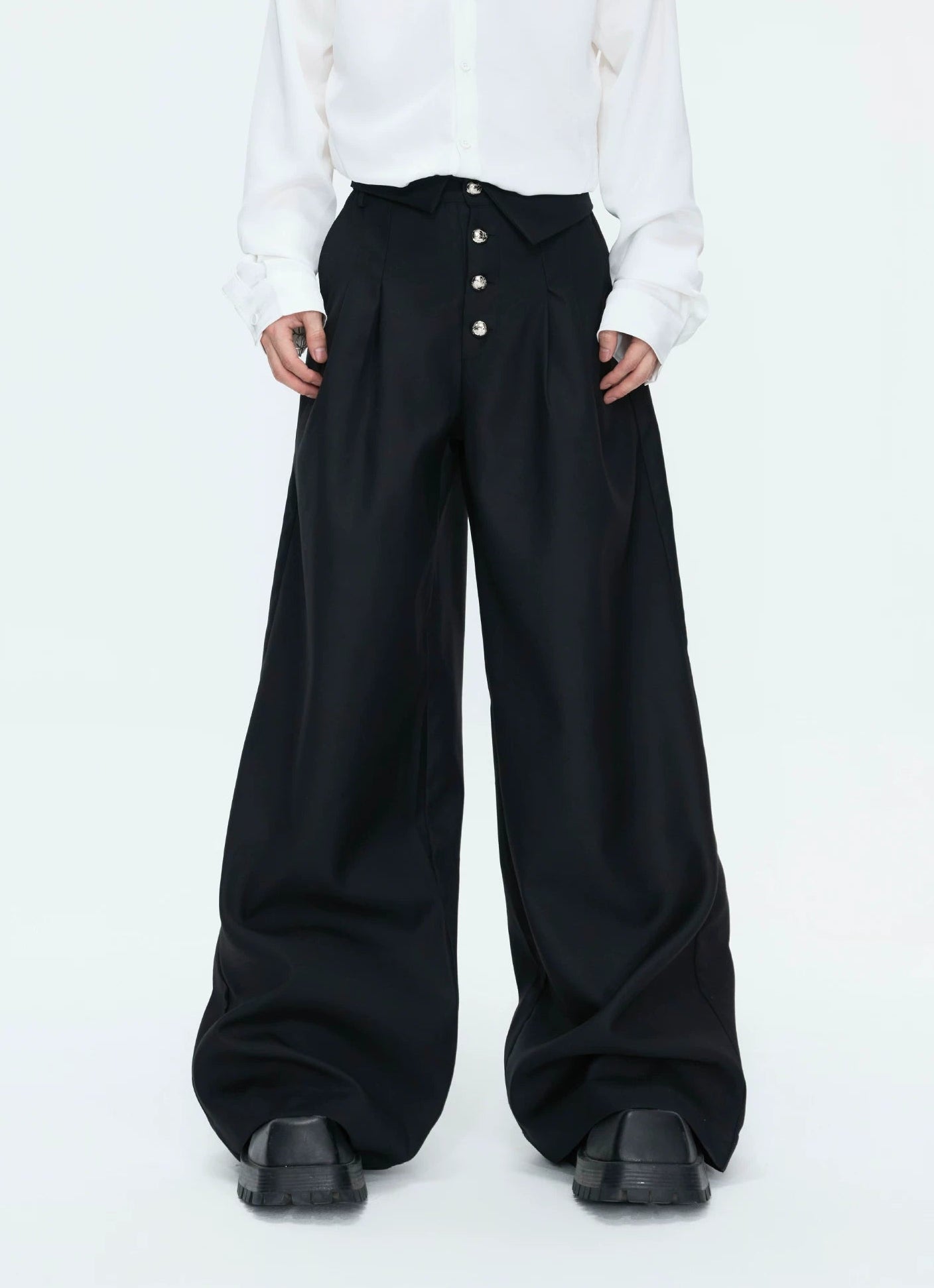 【26s Apr.】Silver Detail Double-Breasted Tailored Suit Set
