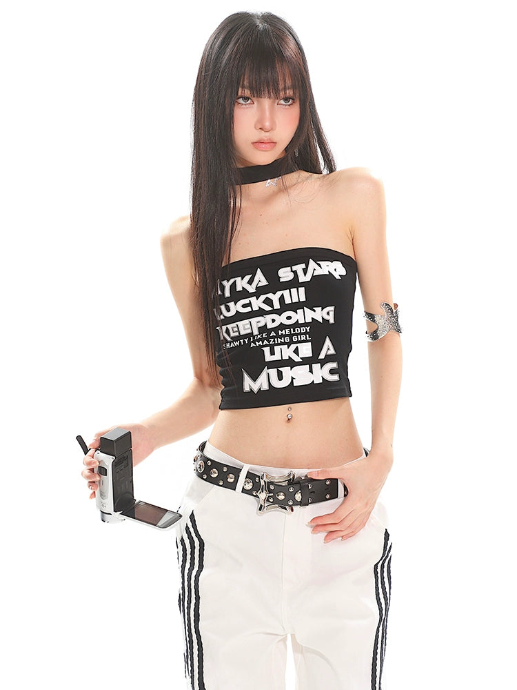 【25s Jul.】Vintage Letter Sports Style Tank Tube Top
