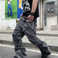 【25s Jun.】Distressed Frayed Patchwork Denim Jeans