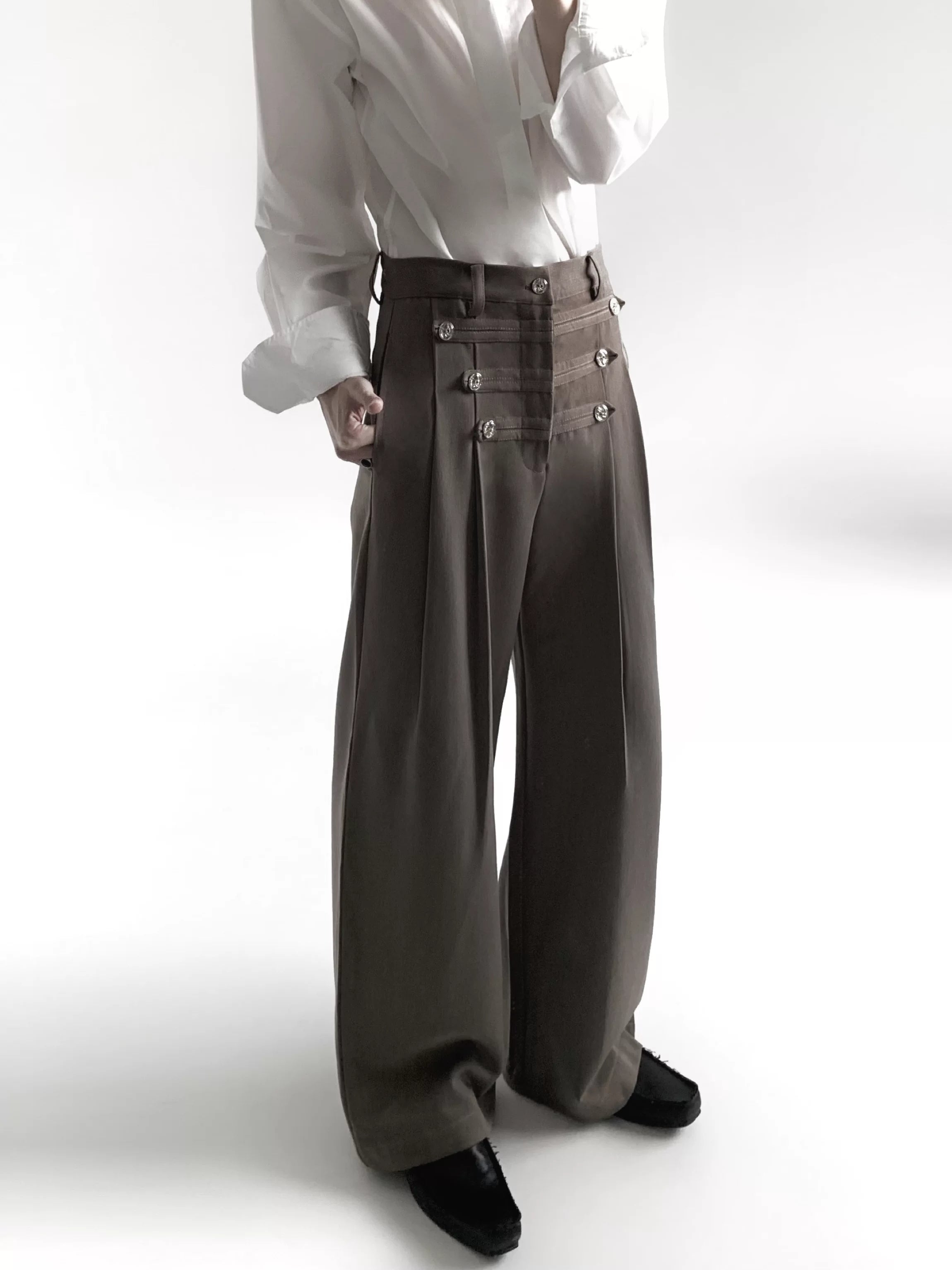 Napoleon Button Detail Trousers