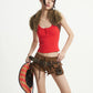 【25s Aug.】Washed Denim Fringe Waist Utility Shorts