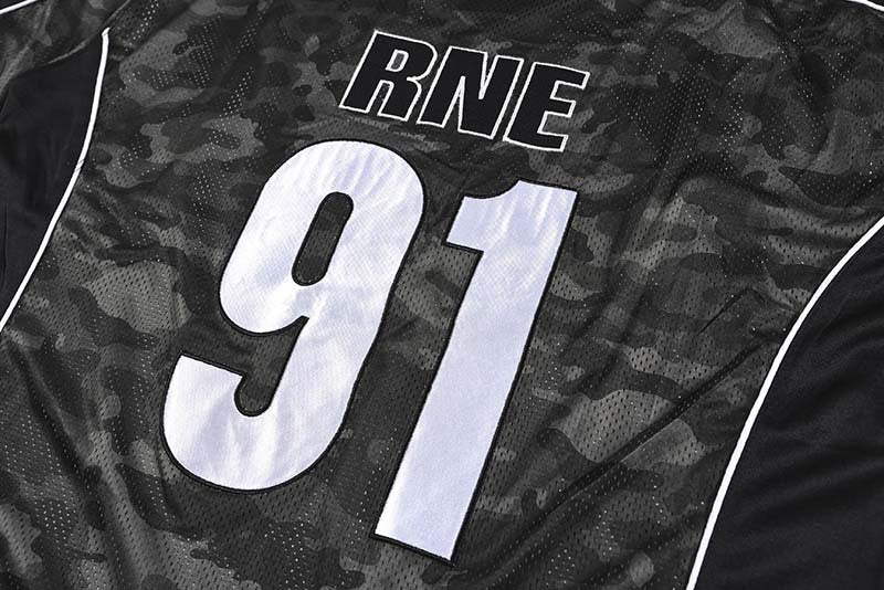 Embroidered Camo Mesh Jersey Tee