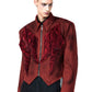 【25s Aug.】Red Snake Print Faux Fur Jacket