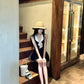 【25s Aug.】Sleeveless Knitted Dress with Waist Bow
