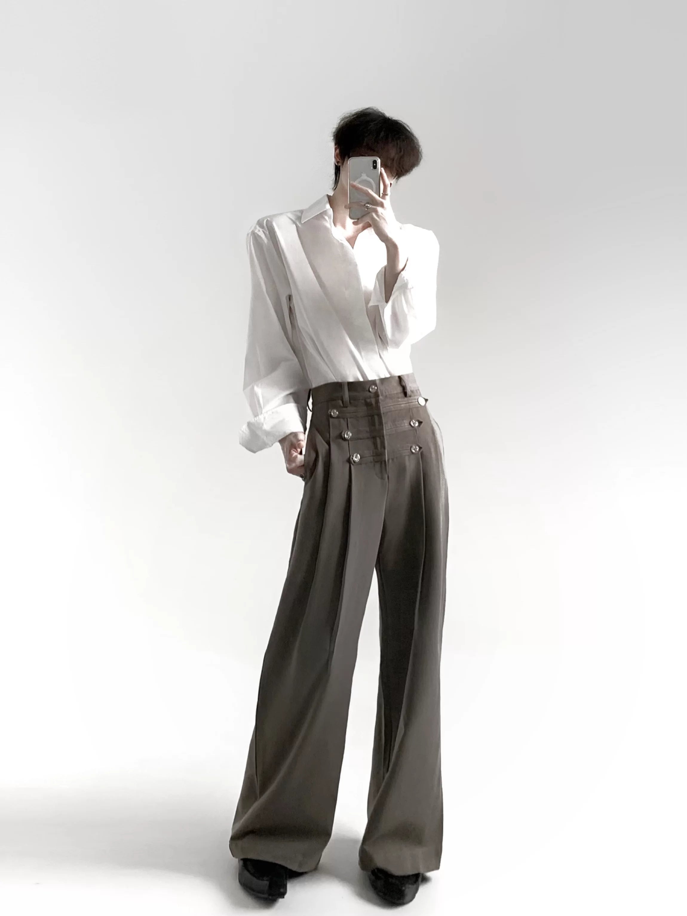 Napoleon Button Detail Trousers