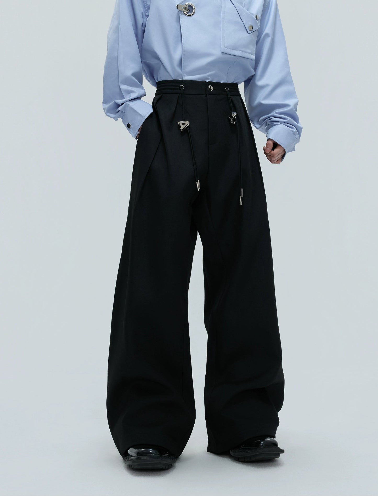 【25s Nov.】Drawstring Waist Padded Shoulder Suit/ Trousers