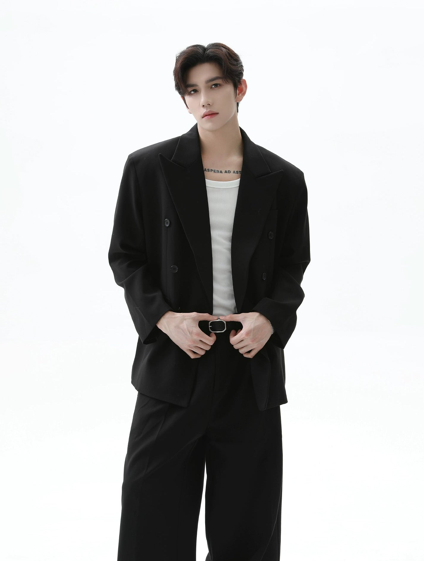 【25s Nov.】Retro V-neck Suit Jacket/Casual Pants