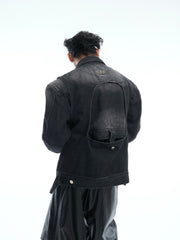 【25s Apr.】Distressed Deconstructed Cropped Denim Jacket