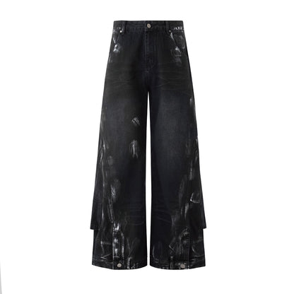 【25s Jul.】Vintage Stitching Heavy Washed Jeans