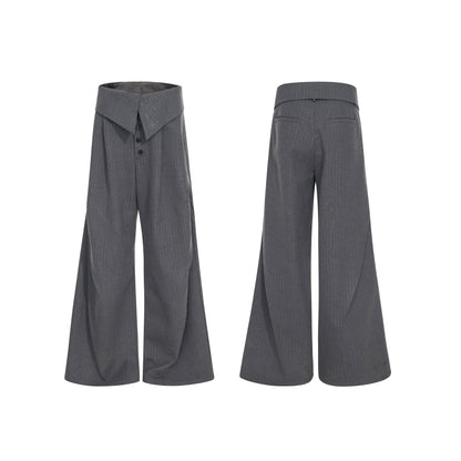 【25s Nov.】Vertical Striped Button-down Casual Trousers