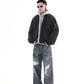 【25s Jul.】Bomber-Style Pilot Jacket with Turn-Down Collar
