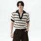 【25s Aug.】Striped Colorblock V-Neck Knit Tee