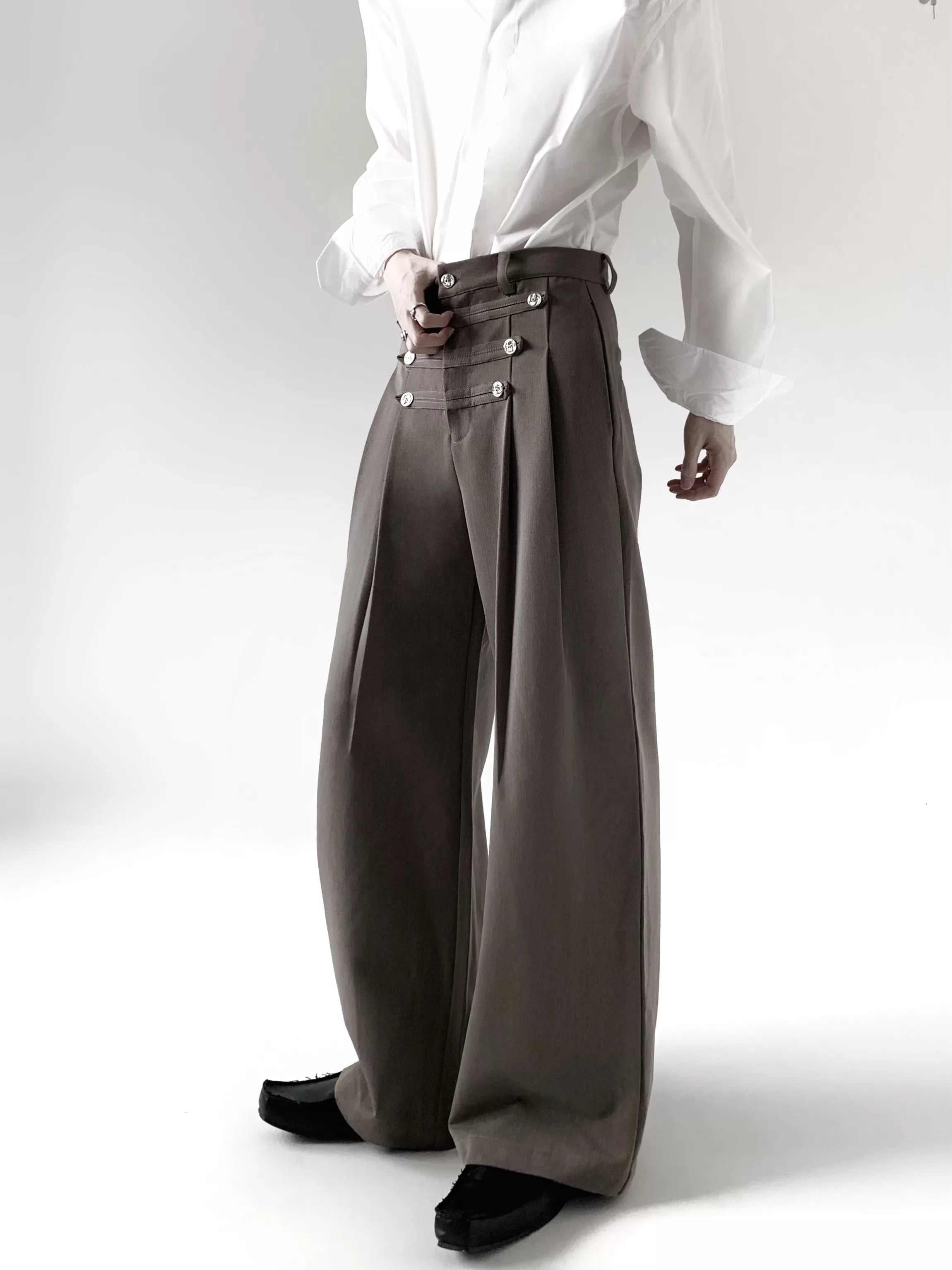 Napoleon Button Detail Trousers
