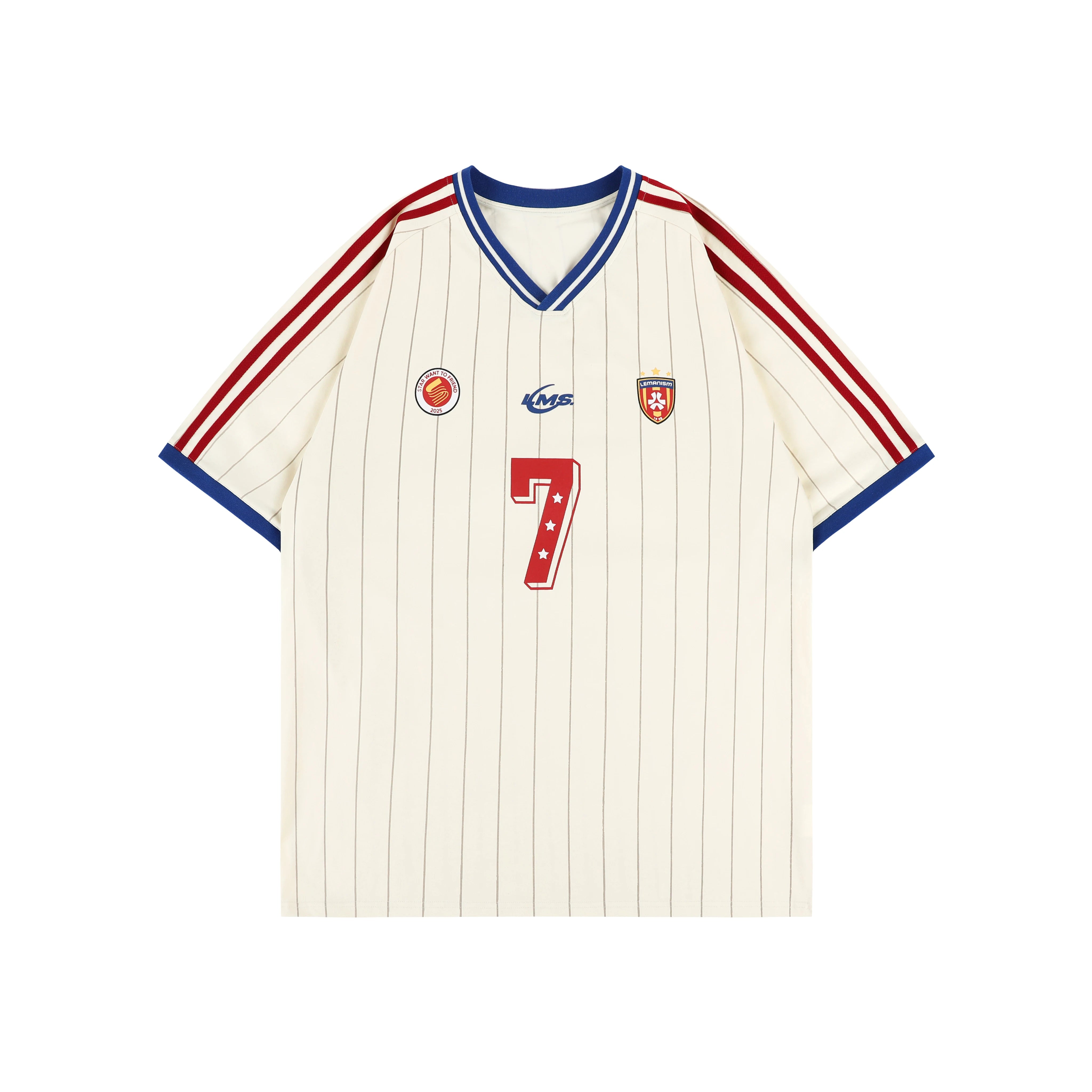 Contrast V-Neck Sports Jersey Tee