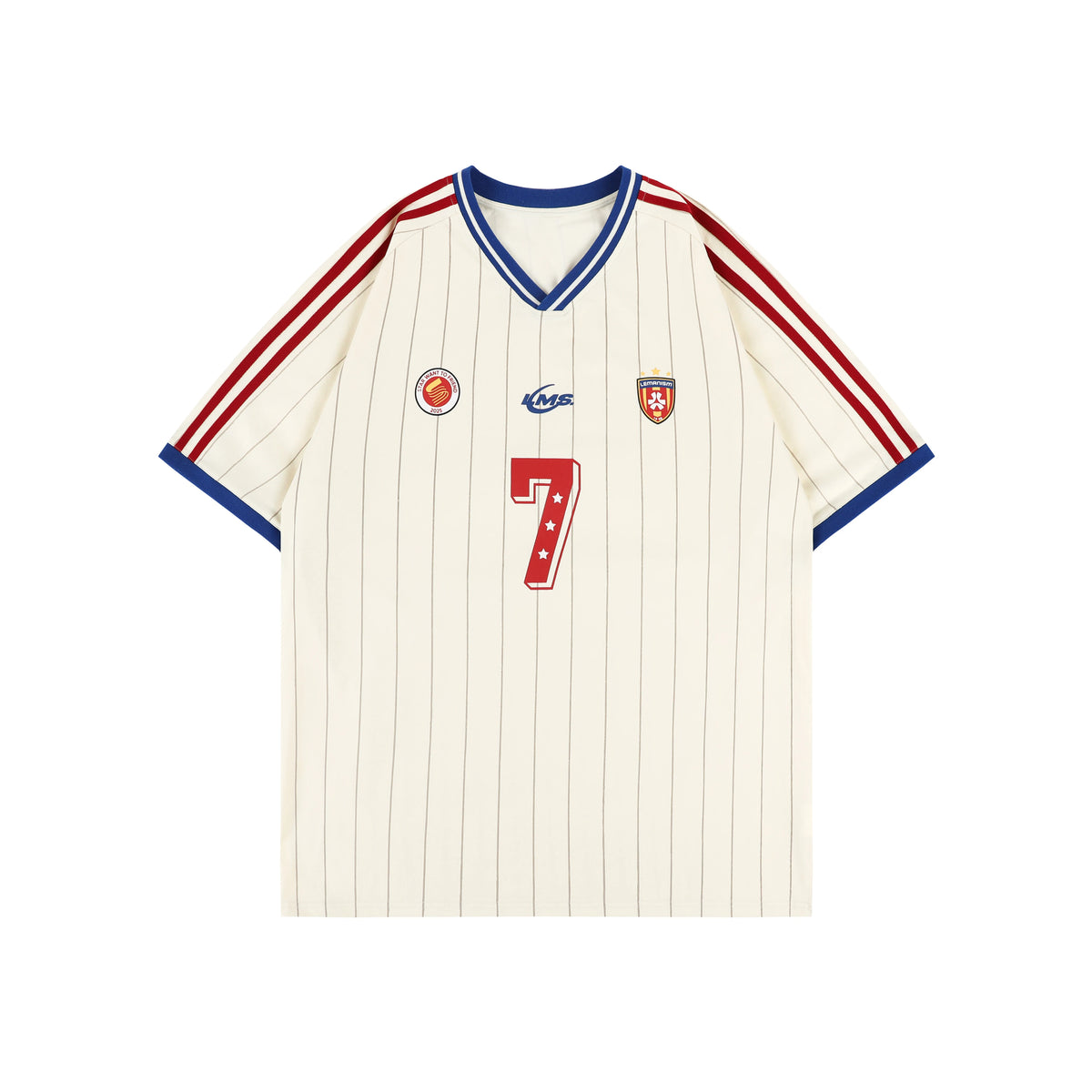 Contrast V-Neck Sports Jersey Tee
