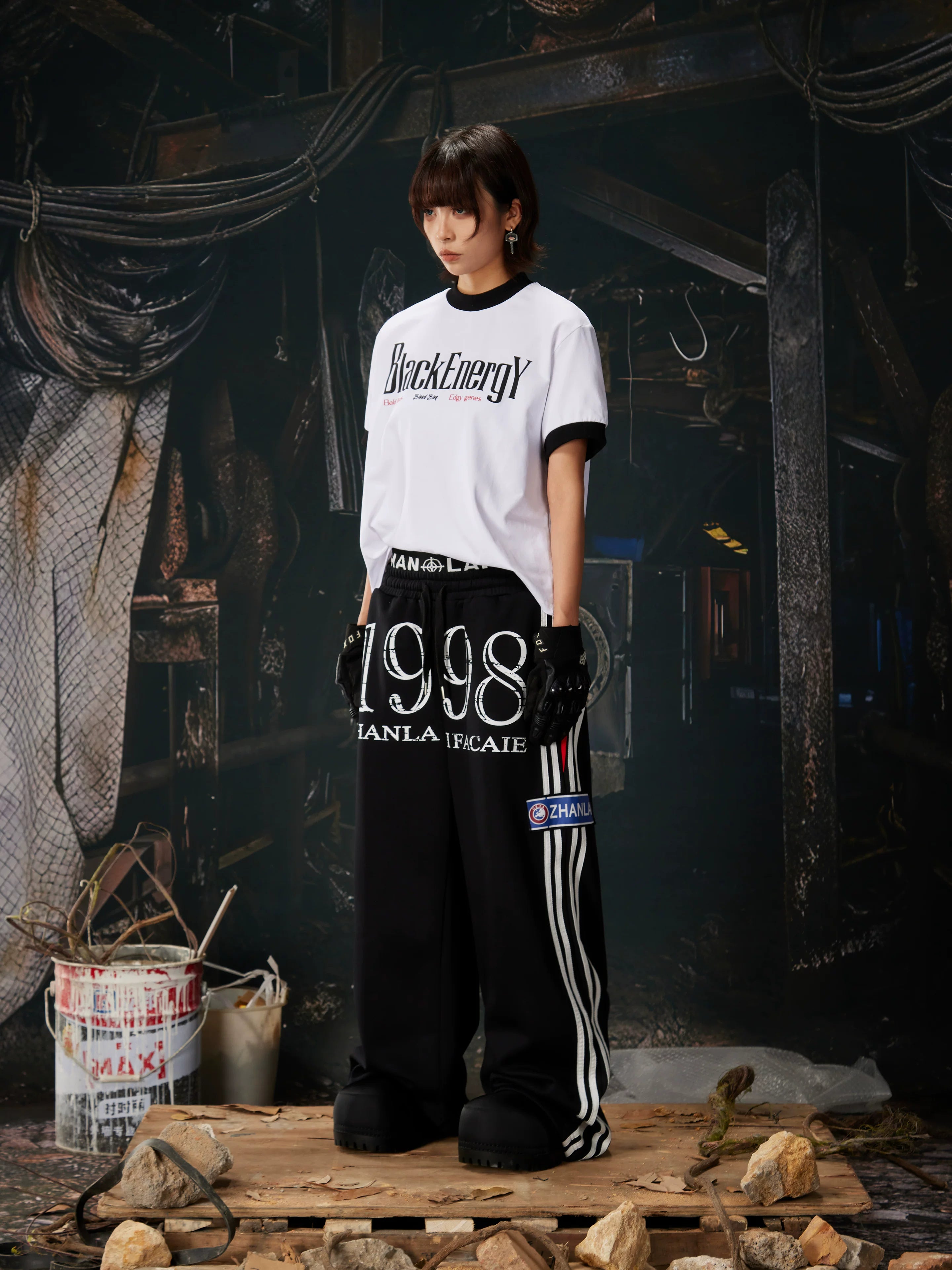 Double Waist Contrast Jersey Sweatpants