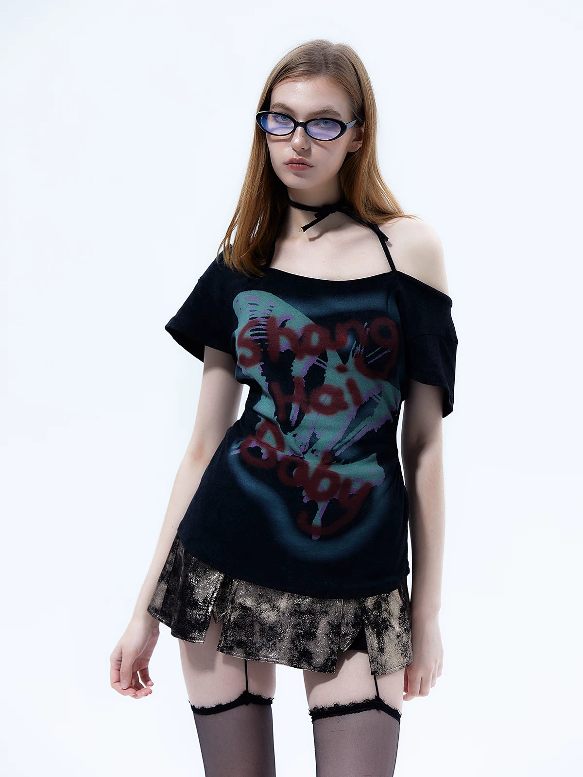 Y2K Sexy Butterfly Print T-shirt