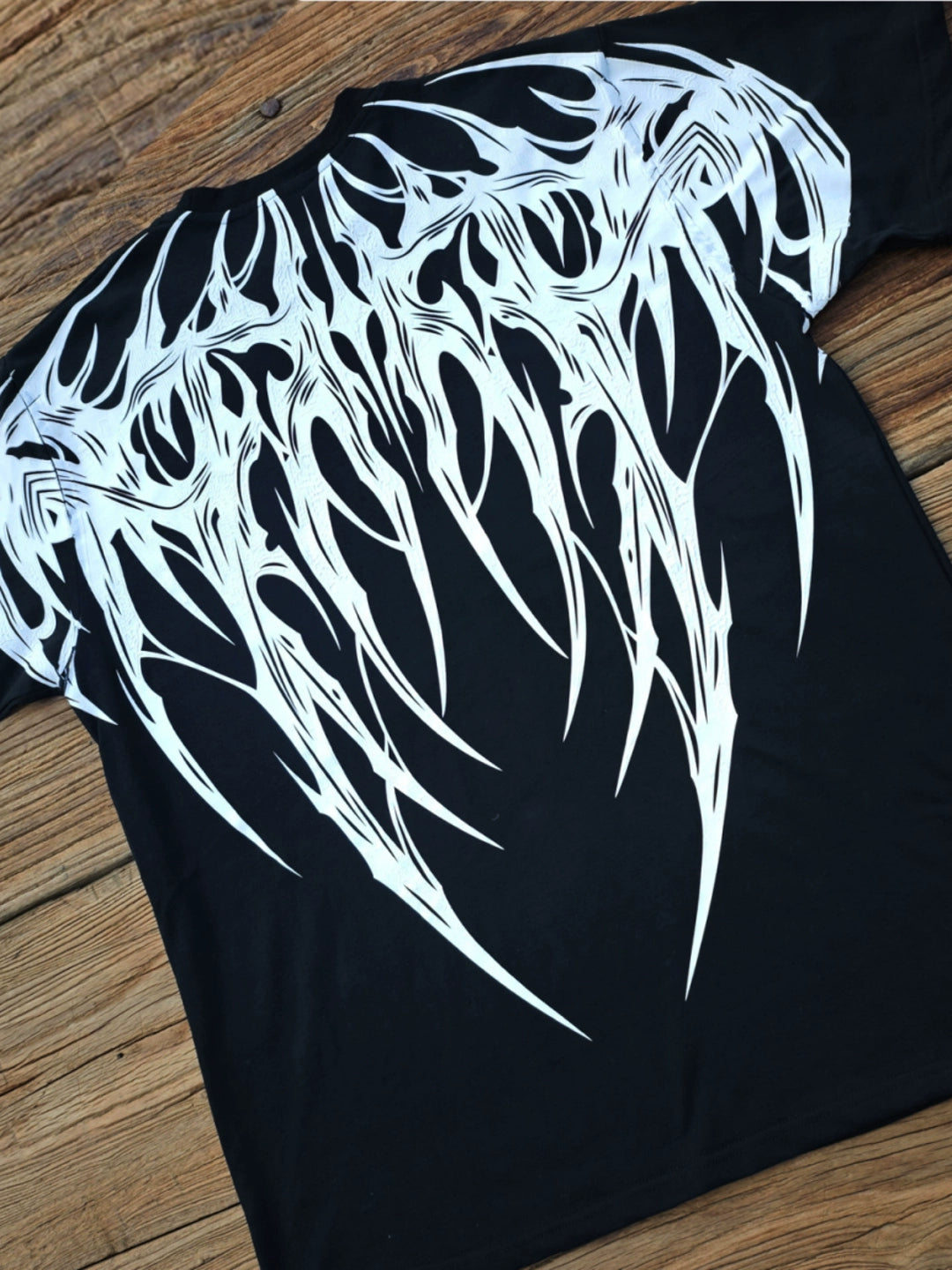 【25s Aug.】Thunder Spirit Wings Rock Print T-Shirt