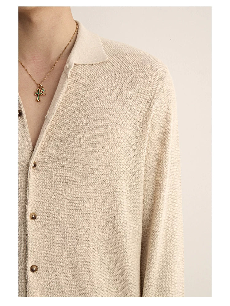 King's Gift Linen Blend Knit Cardigan