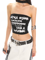 【25s Jul.】Vintage Letter Sports Style Tank Tube Top