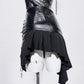 【25s Mar.】Punk Asymmetric Splicing PU Leather Skirt