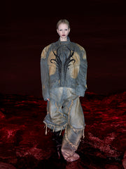 【25s Apr.】Wasteland Style Short Hand-painted Denim Jacket / Jeans