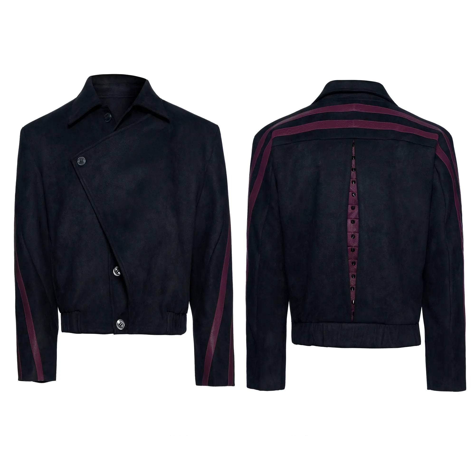 Suvet Spine Studded Suede Jacket
