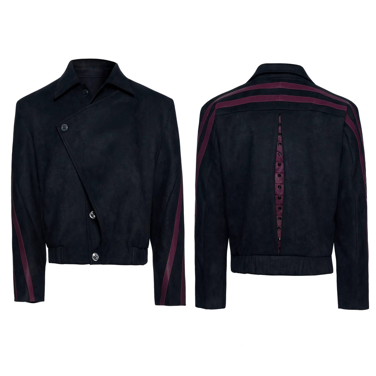 Suvet Spine Studded Suede Jacket