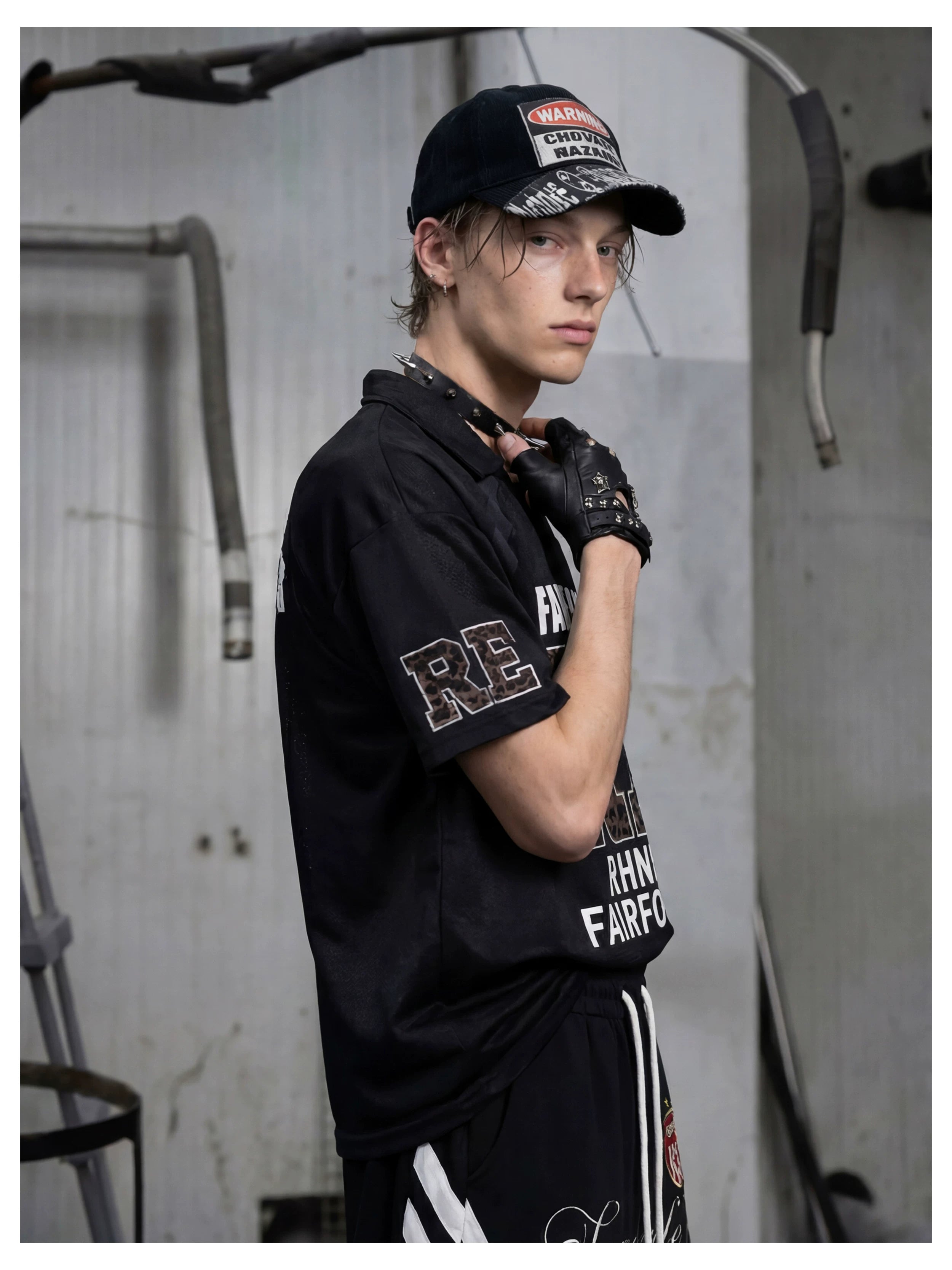 Leopard Embroidered Polo Jersey Tee
