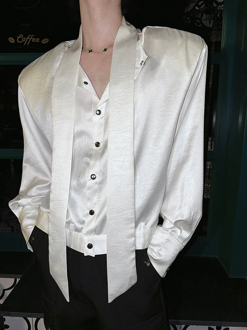 【26s Jan.】Minimal Leather Long-Sleeve Shirt Jacket