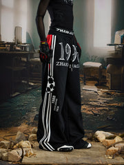 Double Waist Contrast Jersey Sweatpants