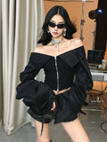 【25s Sep.】Off-the-shoulder Strappy Hottie Waist Shirt