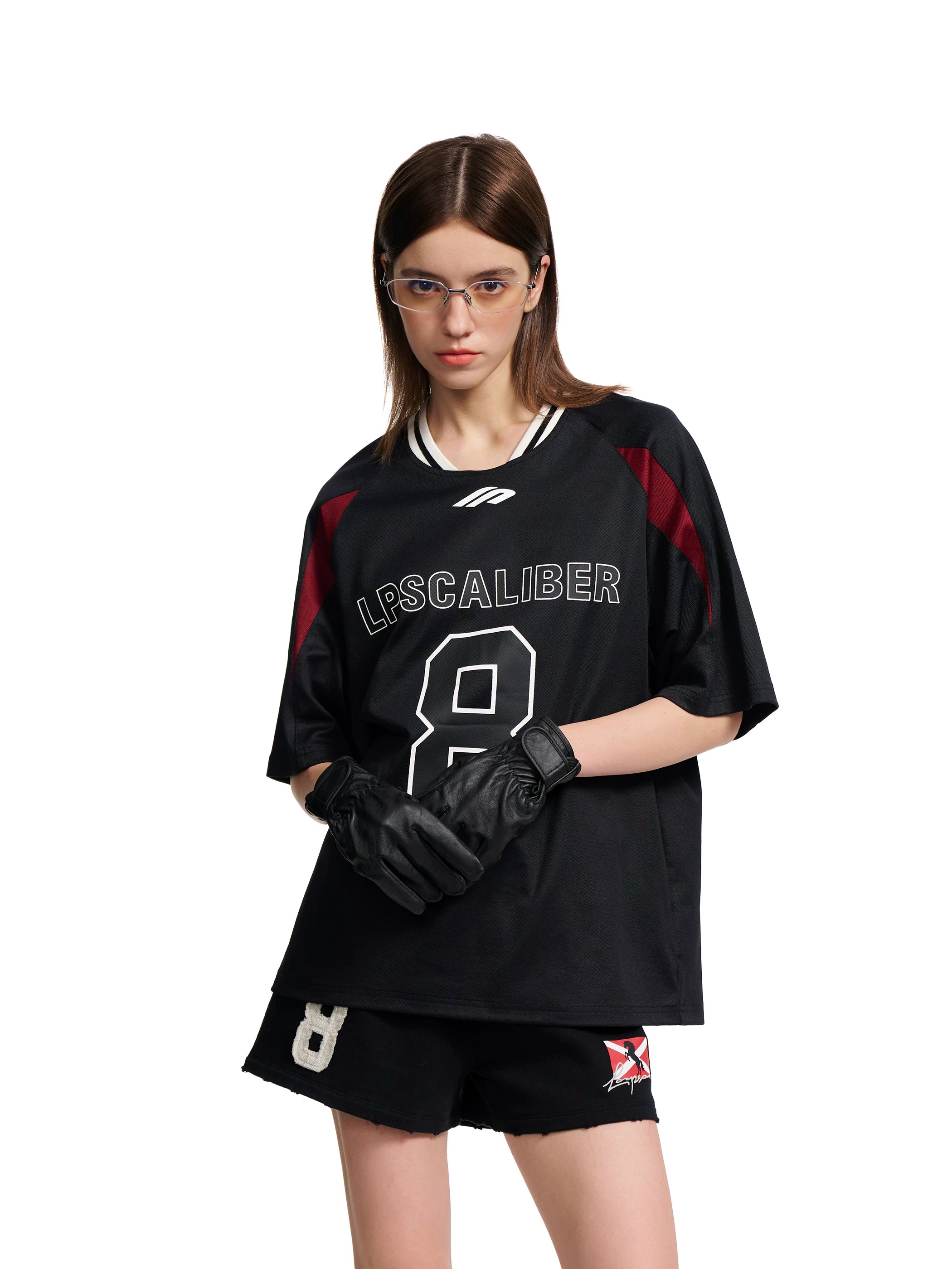 Retro Number Contrast Jersey Tee