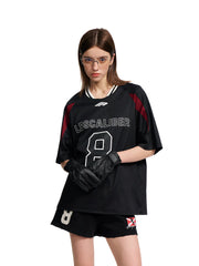 Retro Number Contrast Jersey Tee