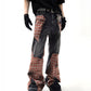 【25s Jul.】Plaid Panel Baggy Jeans