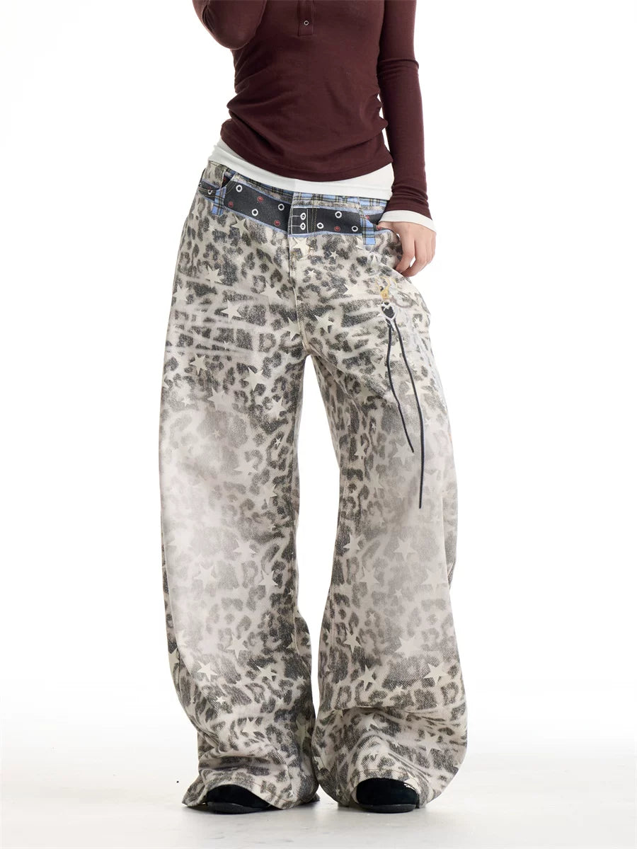 【26s Mar.】Vintage Leopard Wide-Leg Pants